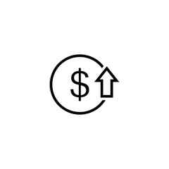 cost reduction icon vector. Reduce costs sign and symbol vector design