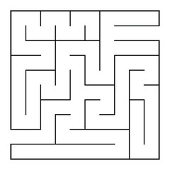 Abstract maze labyrinth with entry and exit	
