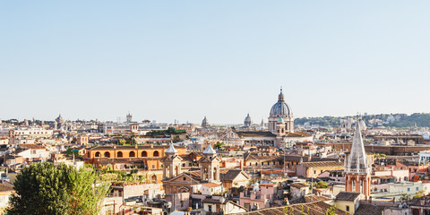 Fototapeta na wymiar aerial panorama of the city of rome