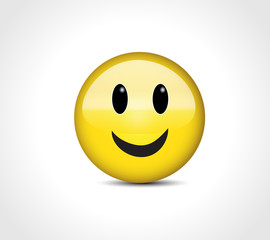 Fototapeta premium Happy face smiling emoticon button