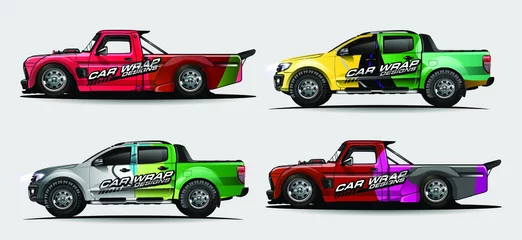 Rollo Autorennen Auto Wrap Grafik Racing abstrakter Streifen und Hintergrund für Auto Wrap und Vinyl-Aufkleber - Vector