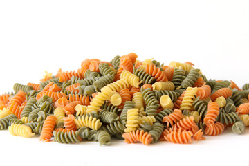 Pasta on white background