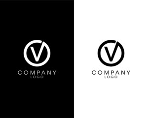 Letter ov, vo initial logotype company name design. vector logo for business and company identity