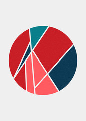 Obraz premium Mondrian style art colorful logo design illustration