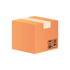 carton box icon, detailed style