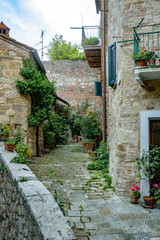 Fototapeta na wymiar narrow street, tuscany