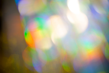Multicolored rainbow large bokeh effect background