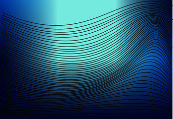Abstract waves pattern background with gradient lighting effcts.