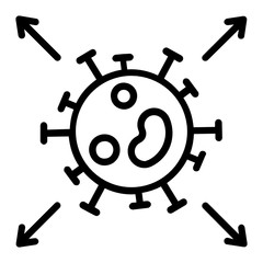 Obraz premium Coronavirs Global Pandemic Viral disease Concept, High Mutation Rate on White background,Vector Icon 