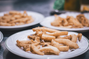 Platos de chocos.