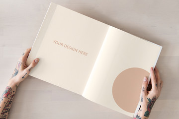 Open book mockup