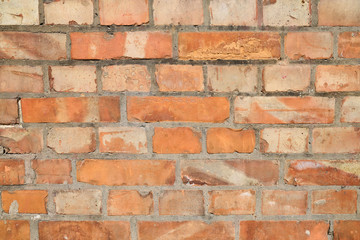 Mur, Stara ściana z cegieł - vintage