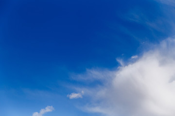 Blue sky with cloud. Clearing day and Good weather in the morning.