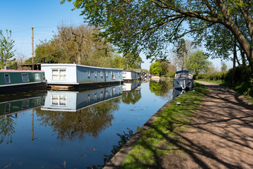 Peaceful summer canal scene
