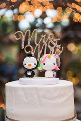cute wedding theme animal cake topper 