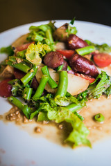 Munich salad with potatoes and sausages