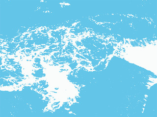 Waves and stone background texture. Vector distressed beach overlay pattern