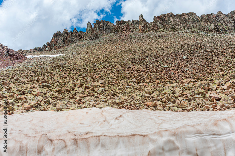 Sticker Ophir Pass Colorado USA with Snow in July