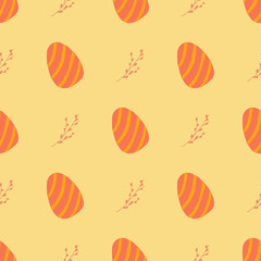 Festive seamless pattern. Colorful vector nature background. Spring holiday celebration poster design template.