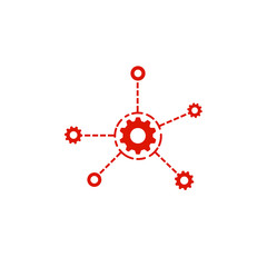 Global networking icon. Social connections on white background.