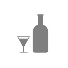 alcohol drinks icon on white background.