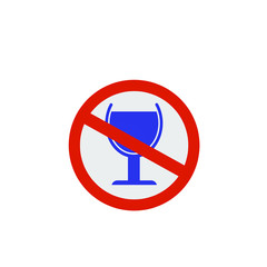 No alcohol drinks on white background,prohibits, Drunk not to drive.