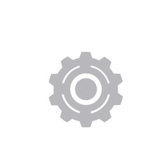 Gear or cog icon on white background.
