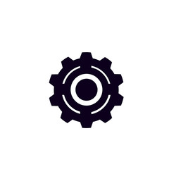 Gear or cog icon on white background.
