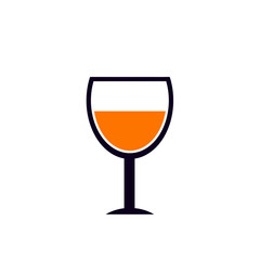 alcohol drinks icon on white background.