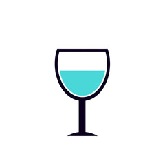 alcohol drinks icon on white background.