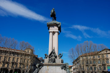 Fototapeta na wymiar Monument to Vittorio Emanuele II in Turin, Italy