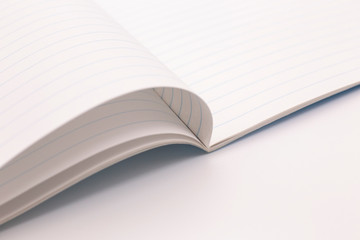 writing notebook on a white background