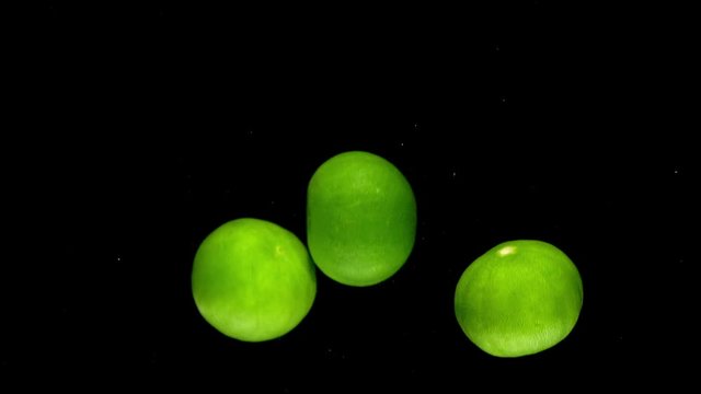 lime drop in water slower motion