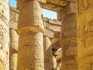 Anscient Temple of Karnak in Luxor - Ruined Thebes Egypt
