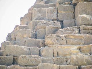 Stones from the giza pyramids, cairo, egypt. Egypt. Cairo - Giza. View of pyramids from the Giza Plat