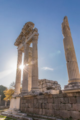 Trajan temple in ancient city of Pergamon in Turkey.