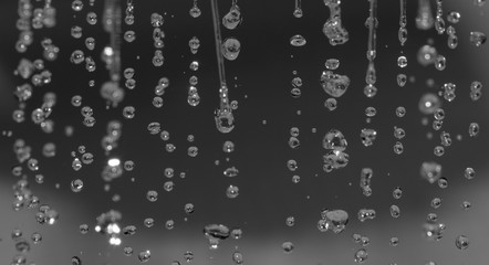 water drops on black background