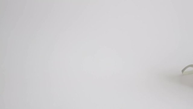 White ffp3 face mask with a valve on a white background