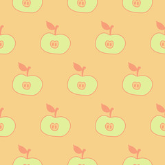 Apple flat illustration vector seamless pattern