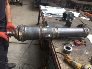 worker welding steel