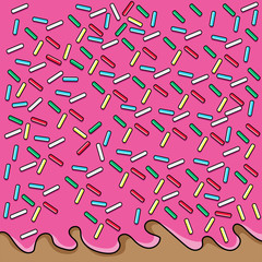 doughnut pattern pink with sprinkles