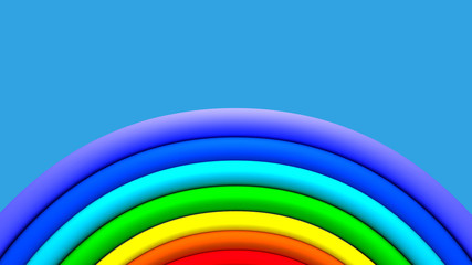 Color Rainbow With Clouds, rainbow messages of hope 
With Gradient Mesh, 3d illustration