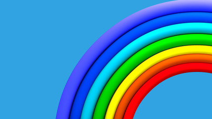 Color Rainbow With Clouds, rainbow messages of hope 
With Gradient Mesh, 3d illustration