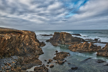 Fototapeta na wymiar Beautiful cliffs on west coast of Portugal, Alentejo Coastal Zone (Costa Vicentina) - Portugal