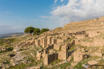 The ruins of the ancient city of Bergama in Turkey.
