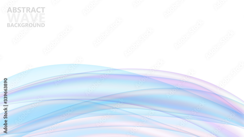 Aufkleber Abstract vector background with dynamic colorful waves. Modern color abstract background with blue wave curves. Vector template for website.