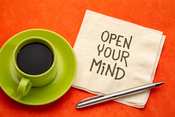 open your mind inspirational note