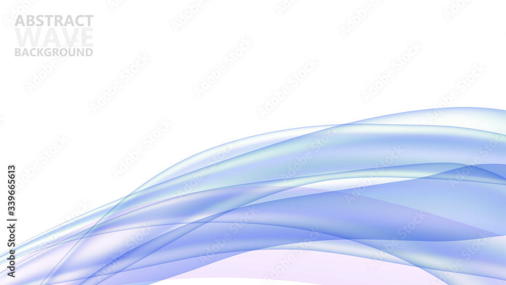Aufkleber Abstract vector background with dynamic colorful waves. Modern color abstract background with blue wave curves. Vector template for website.