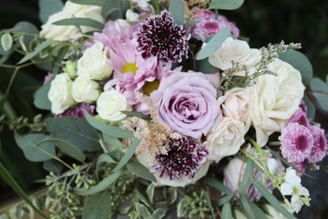 wedding bouquet of lavender roses