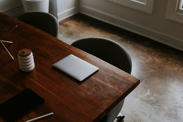 Modern wooden office desk